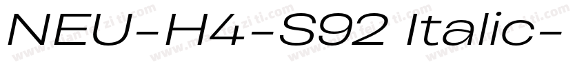 NEU-H4-S92 Italic字体转换
